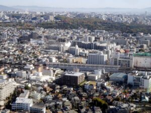 曽根駅周辺の街並み