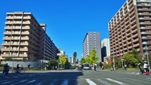 南千里駅周辺のの街並み