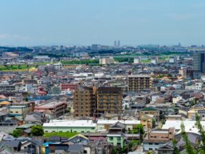 柏原市の街並み